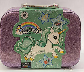 Набір косметики у  валізі, косметичка лавандова  20*7,5*14см