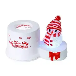 Світлодіодний новорічний нічник-проектор із фігуркою сніговика 1367-2 M