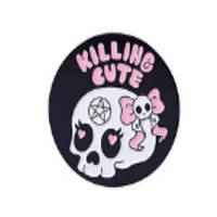 "Череп Убийственно милая / Killing cute" значок (пин) металлический