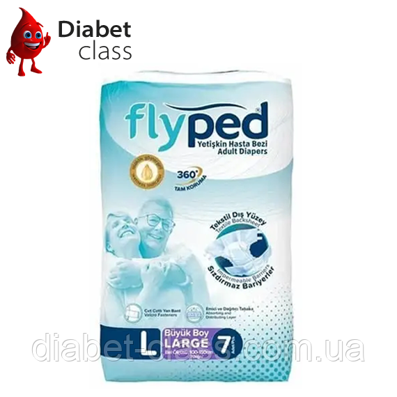 Підгузки для дорослих Fly Ped, розмір L, 7 шт., фото 1