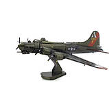 3д пазл Модель літака B-17 "Літаюча фортеця" металевий. Пазл для домашнього складання KM 118, фото 2
