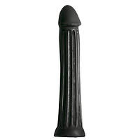 Великий чорний фалоімітатор для фістингу XXL Dildo All Black 31.5 см