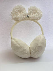 Навушники котячі вушка, білий колір