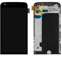 Дисплей LG H820 G5/H830/H840/H845/H850/H860/LS992 модуль в сборе (экран и сенсор) с рамкой, оригинал, Черный