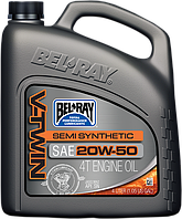 Масло моторное BEL-RAY V-Twin Semi-Synthetic 4Т 20W50 4л