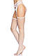 Сексу панчохи-сітка з поясом Net stockings with garter belt White Leg Avenue S/L, фото 4