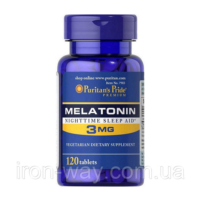 Puritan's Pride Melatonin 3 mg (120 tabs), фото 1