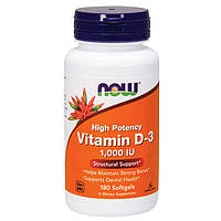 NOW Vitamin D-3 25 mcg (1000 IU) (180 softgels)