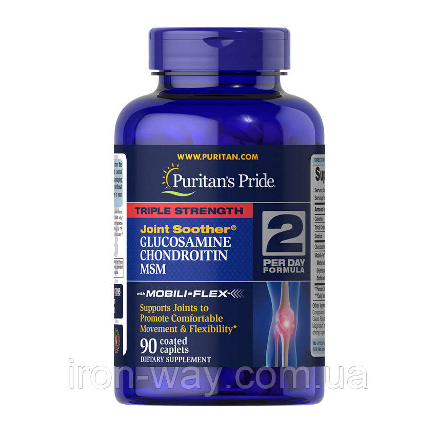 Puritan's Pride Triple Strength Glucosamine & Chondroitin with MSM (90 caplets)
