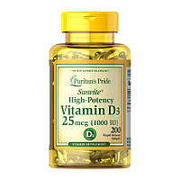 Puritan's Pride Vitamin D3 25 mcg (1000 IU) (200 softgels)