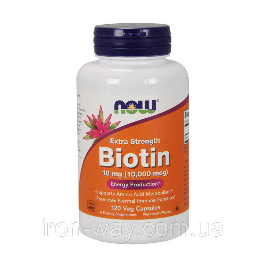 NOW Biotin 10,000 mcg extra strength (120 veg caps)