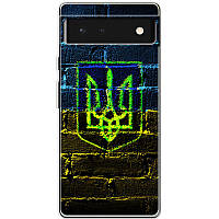 Чохол Силіконовий з Картинкою на Google Pixel 6 (Патріотичний, Герб України)