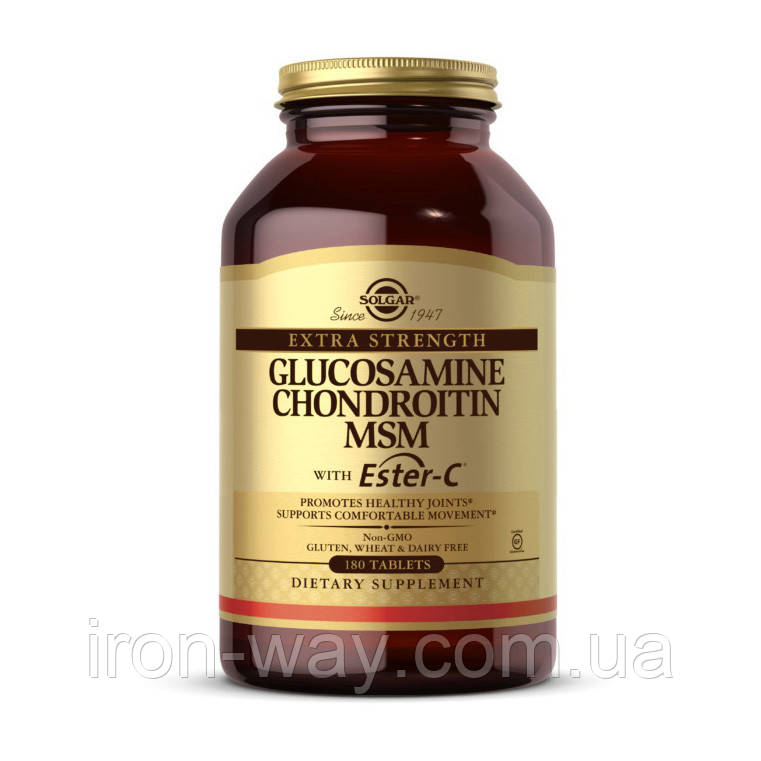 Solgar Glucosamine Chondroitin MSM with Ester-C (180 tabs)