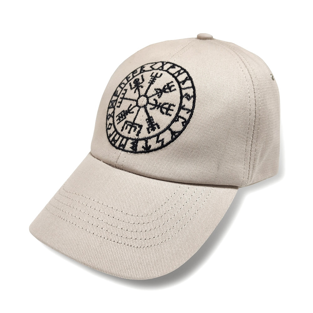Бейсболка Vegvisir (рунічний компас) (колір бежевий)