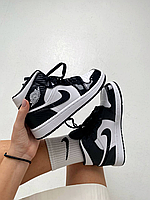 Кроссовки Nike Air Jordan 1 Retro Black Carbon / Найк Аир Джордан черные лакированные