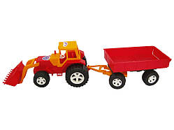 Дитяча іграшка трактор із ковшем і причепом