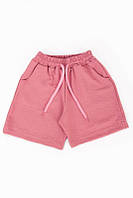 Удлинённые шорты для девочек 110, темно-розовый