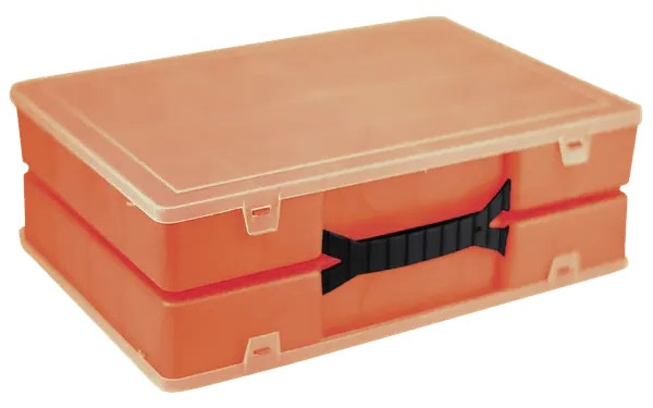 Органайзер подвійний 304 х 206 х 100 жовтогарячий, фото 1