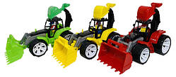 Іграшкова машинка трактор із двома ковшами