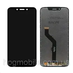 Дисплей Motorola Moto G6 Play (XT1922) модуль в зборі (екран та сенсор) оригінал, Чорний