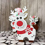 Коробка-цукерниця "Новорічний олень" Розмір: 25*20*7 см, фото 2