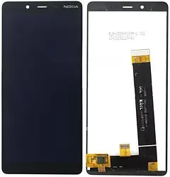 Дисплей Nokia 1 Plus модуль в зборі (екран та сенсор) оригінал, Чорний