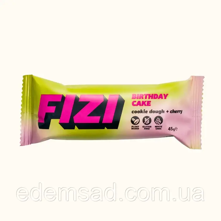Батончик шоколадний "BIRTHDAY CAKE" 10 X 45Г, Fizi