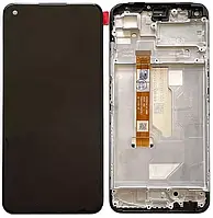 Дисплей Oppo A36/A76 модуль в сборе (экран и сенсор) с рамкой, оригинал, Черный