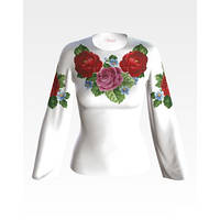 Набір для вишивання нитками Барвіста Вишиванка заготівки жіночої блузки вишиванки Королівські троянди, фіалки