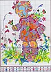 Набір для вишивання за нанесеною на канву схемою "The flower girl". AIDA 14CT printed 26*31 см, фото 5