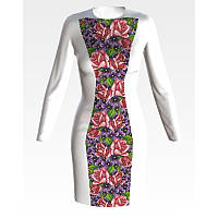 Набор для вышивки бисером Барвиста Вышиванка заготовки женского платья вышиванки Фиалки и розы ПЛ179пБннннk