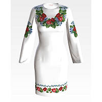 Набір для вишивання нитками Барвіста Вишиванка заготовки жіночого плаття — вишиванки Троянди та незабудки