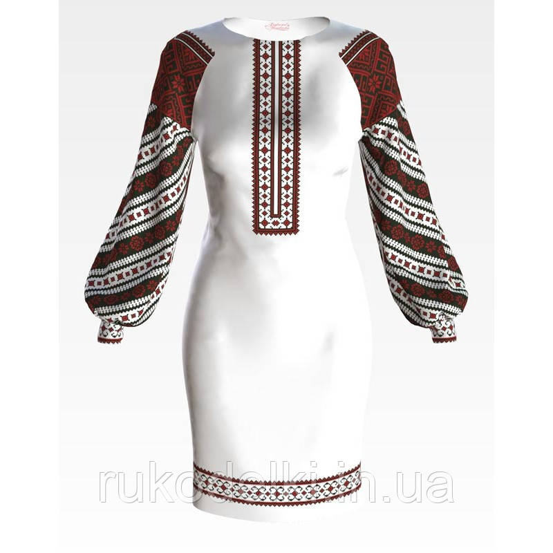 Набір для вишивання нитками Барвіста Вишиванка заготовки жіночого плаття — вишиванки Запорошене Подолом