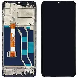 Дисплей Oppo Realme 5/Realme C3 модуль у зборі (екран та сенсор) з рамкою, оригінал, Чорний