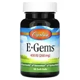 Carlson, E-Gems, 268 мг (400 МЕ), 90 мягких таблеток Днепр