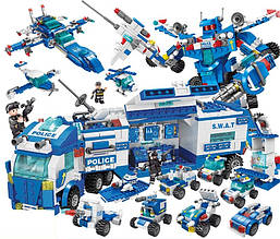 Конструктор поліцейський автомобіль Синій військовий swat для Лего Lego