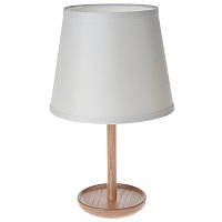 Настольная лампа скандинавский на деревянной опоре Brille 60W TL-140 Коричневый PP, код: 7271961