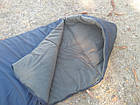 Спальний зимовий мішок КОВДРА З ПОДУШКОЮ ТА КАПЮШОНОМ -25° на флісі синтепон 300 г/м2, розмір 215*75 см, фото 5
