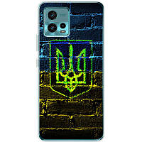 Чохол Силіконовий з Картинкою на Motorola G72 (Патріотичний, Герб України)