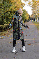 Зимова жіноча куртка-пальто з капюшоном у кольорах (Норма), фото 9