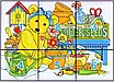 Набір для вишивання за нанесеною на канву схемою   "Garden bear".AIDA 14CT printed, 49*37 см, фото 4