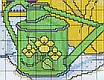 Набір для вишивання за нанесеною на канву схемою   "Garden bear".AIDA 14CT printed, 49*37 см, фото 6