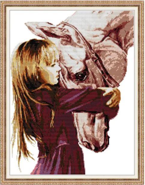 Набір для вишивання за нанесеною на канву схемою "Say goodbye".AIDA 14CT printed, 36*46 см