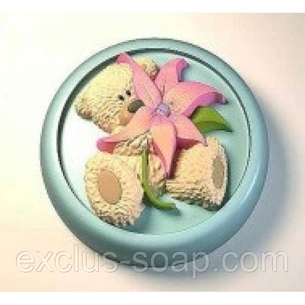 Мишко з квіткою 2D, фото 1