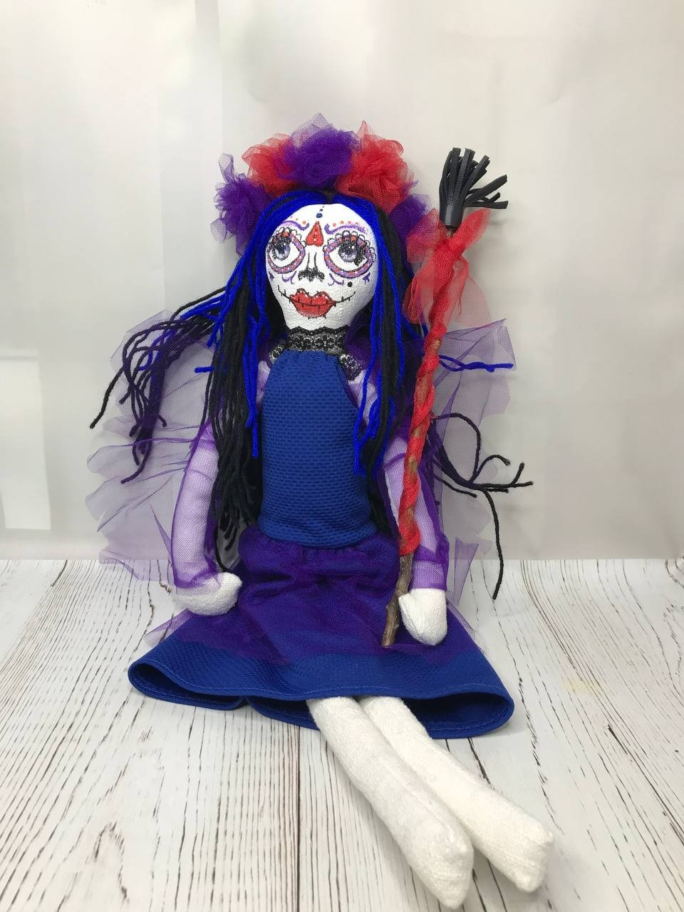 Авторська текстильна лялька ручної роботи колекційна лялька для Геловіну Арміда