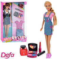 Кукла с нарядами DEFA 8416 косметика, одежда, 2 вида, кор., 19-31-5 см.