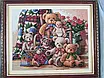 Набір для вишивання за нанесеною на канву схемою  "Bear family" .  AIDA 14CT printed, 46*37 см, фото 11