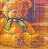 Набір для вишивання за нанесеною на канву схемою  "Bear family" .  AIDA 14CT printed, 46*37 см, фото 6