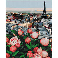 Картина за номерами "Піони з видом на Париж" [tsi223754-TCI]