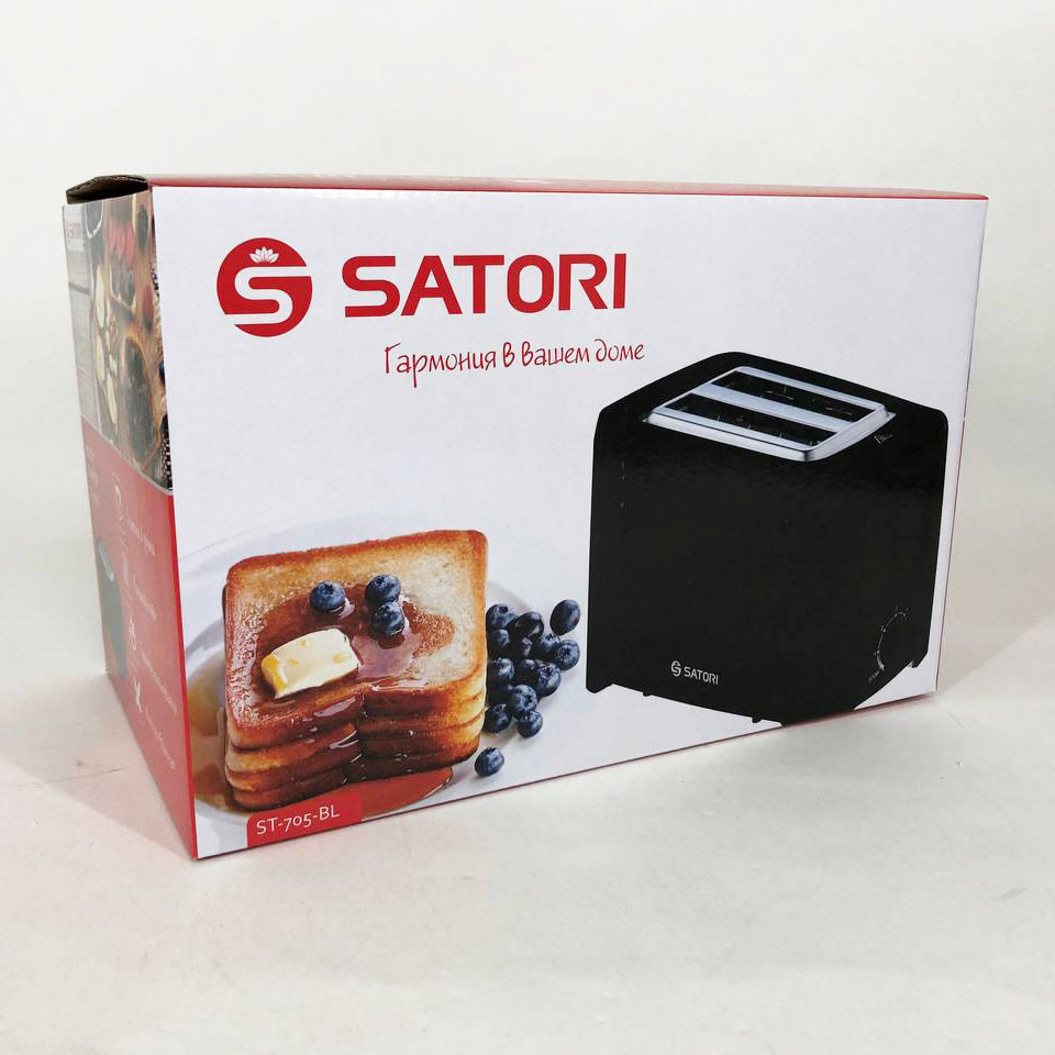 Тостер хорошого якості Satori ST-705-BL, Тостер побутовий вертикальний, Тостер хороший TU-684 у подарунок